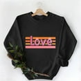 thumbnail image 6 of Womens Valentines Sweatshirt Cute Love Heart Graphic Long Sleeve Round Neck Casual Fashion Holiday Sweatshirts Tops (S, Black), 6 of 9