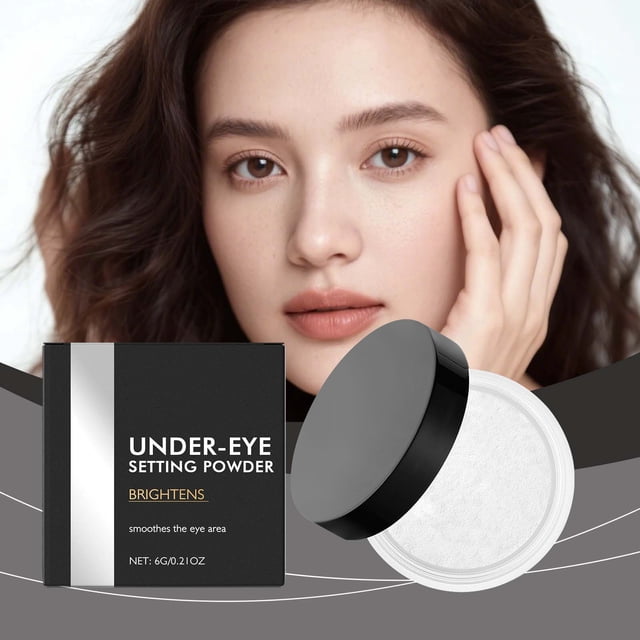 EGNMCR Eye Area Brightening Makeup Holding Loose Powder Light And Soft With Clear Pores Suitable For Base Makeup Soft Mist Color Rendering Loose Powder a setting