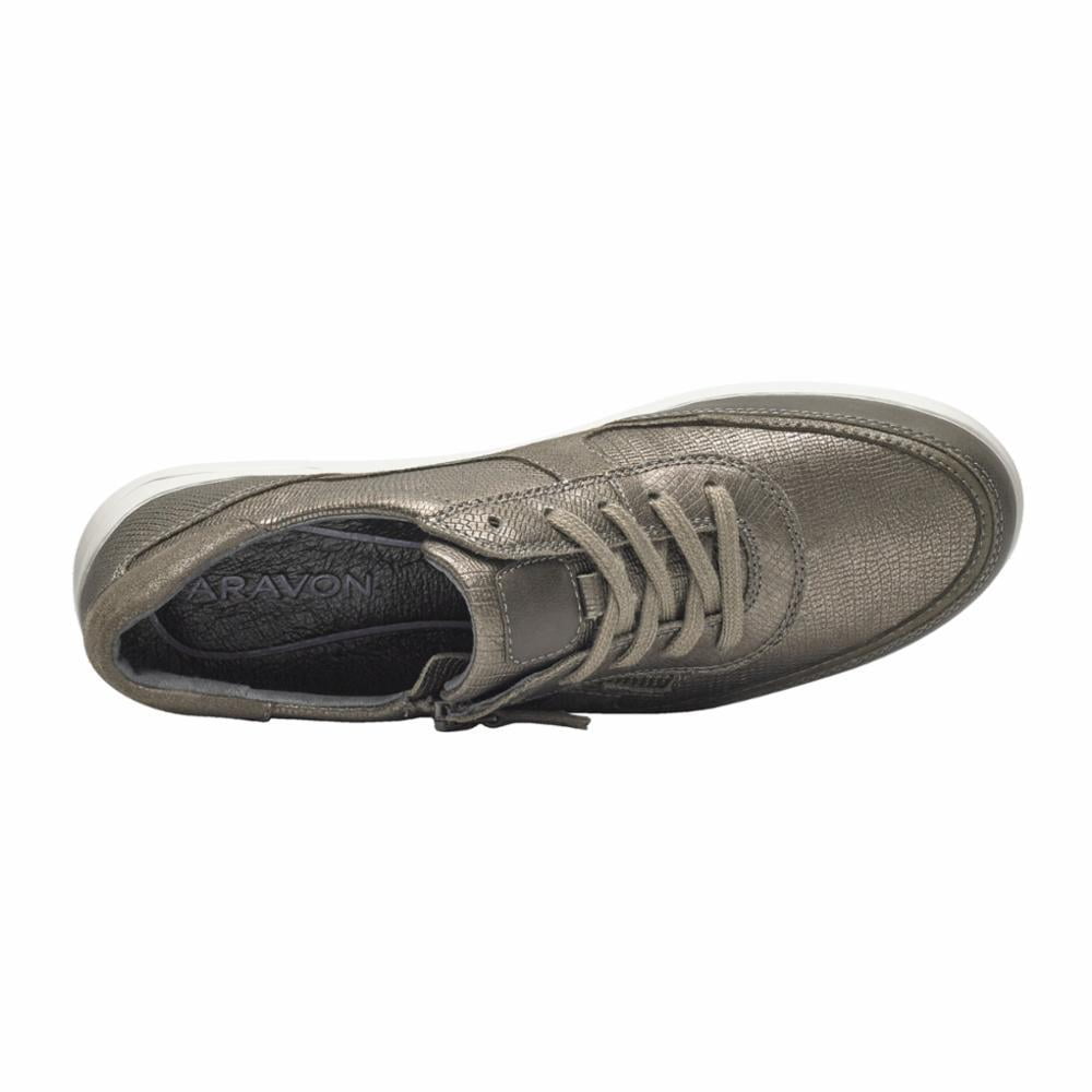 Aravon Womens Power Comfort Tie Sneaker