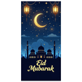 thumbnail image 6 of LUUFILx Eid Mubarak Banner Moon Stars Hanging Lanterns Mosque Festive Backdrop Decoration Celebrations Muslim Event Printing Party Supplies Photography Props, 6 of 8