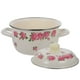 thumbnail image 3 of Olla esmaltada con asa y tapa, con estampado de flores, para sopa y comida, 3 of 6