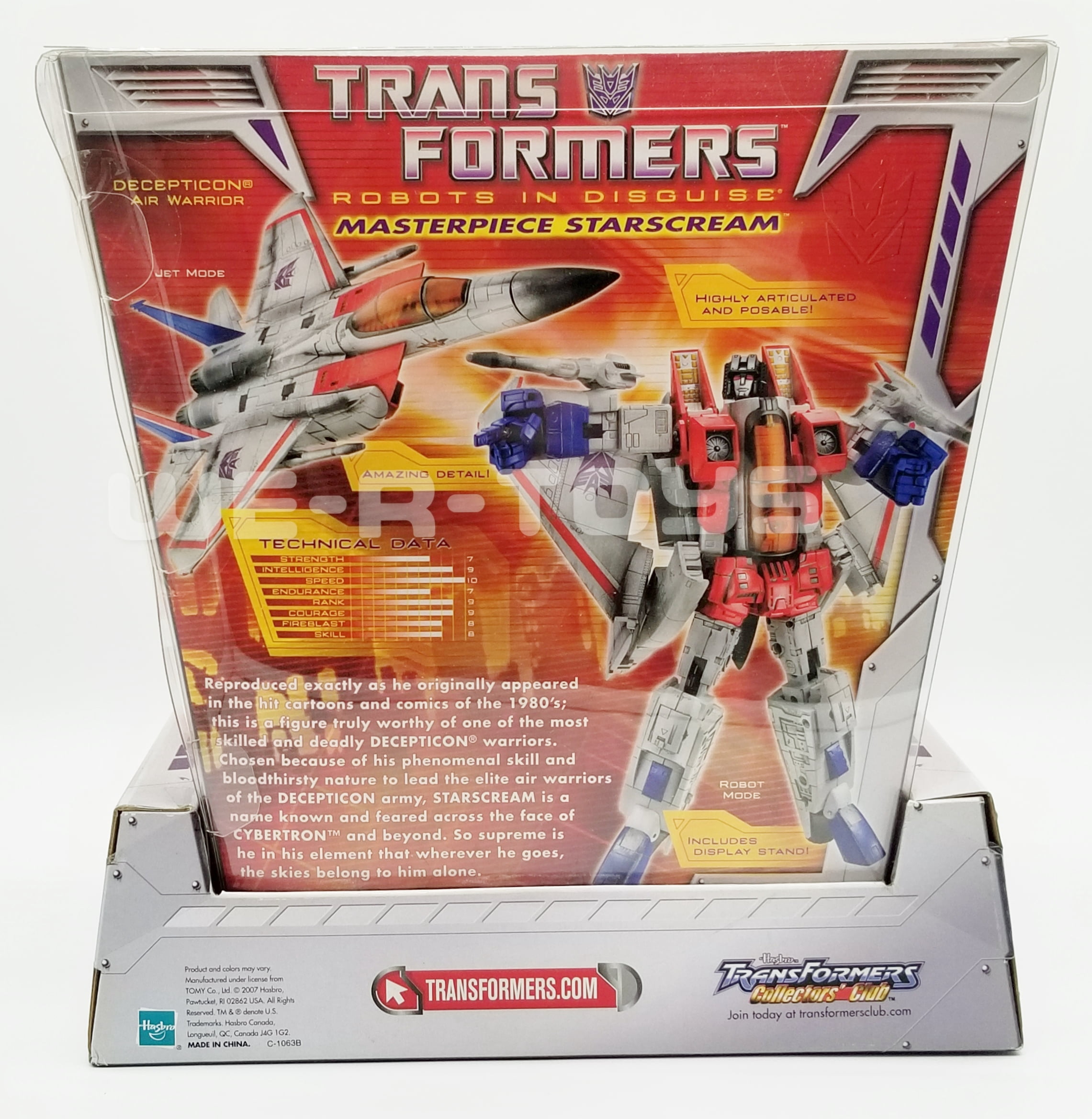 Transformers Decepticon Masterpiece Starscream 2007 Action Figure Takara 83496