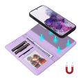 thumbnail image 2 of for Samsung Galaxy S20 Plus Removable Wallet Case, Premium PU Leather Flip Cover with [RFID Blocking][ Detachable Card Holder][Stand Function][Wrist Strap] Shockproof Protectove Phone Cover,Purple, 2 of 10