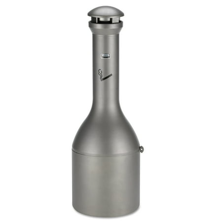 Antique Pewter Scallops - Rubbermaid Commercial Infinity Traditional Smoking Receptacle, 4.1 gal, 39