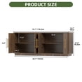 thumbnail image 6 of Uforic TV Stand with Storage for TVs up to 80 Inch, 70'' Entertainment Center with 4 Fluted Doors for Living Room or Apartment, Walnut, 6 of 8