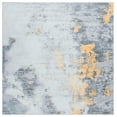 thumbnail image 2 of SAFAVIEH Malibu Coilean Abstract Polyester Machine Washable Area Rug, Grey/Gold, 6' x 6' Square, 2 of 13