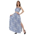thumbnail image 3 of Bimba 2 Pcs Robe de Plage Sexy pour Femmes Imprimée Smockée Crop Top & Longue Jupe Ensemble, 3 of 7