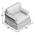 thumbnail image 4 of Sunset Trading Horizon Slipcovered T-Cushion Chair | White, 4 of 6