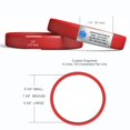 thumbnail image 2 of MedicBand Medical Alert Bracelet for Women and Men. Incl. 4 Lines Custom Engraving, Emergency Medical Wallet Card, Complimentary 12 mo. Personal Health Record Membership! Free Ship - Cardinal Red, 2 of 7