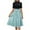 Light Blue, variant on Fashion Women's Bandage Printing Dresses Elegant Casual Comfortable All Occasio Button Waist Dress Blouses For Women Dressy Dasual Business Casual