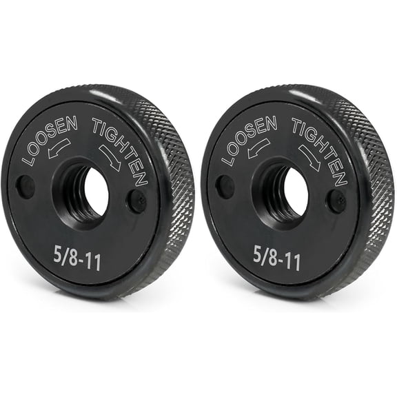 5/8-11 Nuts for Angle Grinder 4.5" and 5" No Wrench Required, 2PCS Self Locking Flange Nuts Metal Lock Grinder Knurled Arbor Nut
