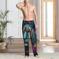 thumbnail image 4 of KLL Mens Pajama Pants for Men,Mens Lounge Pants,Funny Gifts for Men,Men's Pajama Bottoms-Colorful Flower Tiger, 4 of 5