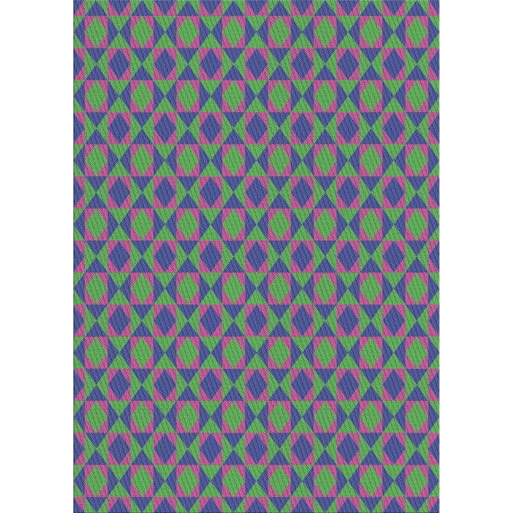 Ahgly Company Indoor Rectangle Patterned Kelly Green Abstract Area Rugs, 7' x 9'