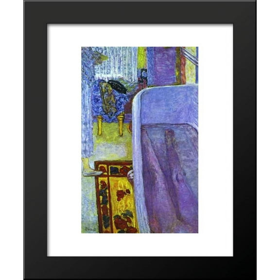 Nude in the Bathtub 20x24 Framed Art Print by Bonnard, Pierre
