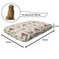 thumbnail image 2 of Floral Pet Bed, Spring Time Flowers Spread Bouquet on Pastel Tone Backdrop Pattern, Chew Resistant Pad for Dogs and Cats Cushion with Removable Cover, 24" x 39", Grey Yellow Multicolor, by Ambesonne, 2 of 4