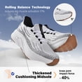 thumbnail image 5 of Slip in Women Hands Free Walking Shoes Wide Toe Box Arch Support with Metatarsal Pads Athletic Sneakers Slip on Breathable Plantar Fasciitis Orthopedic Thick Cushion Zero Drop Sole, 5 of 6