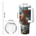 thumbnail image 4 of Sikiie Red Blue Dragon Battle Epic Insulated Stainless Water Bottle Lid Travel Mug Cup Insulated Tumblers Cup 40oz Ice Bully With Handle, 4 of 8