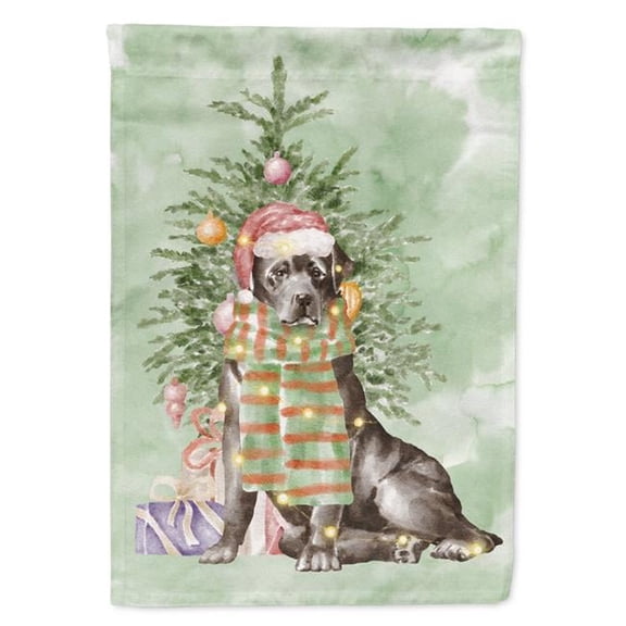 15.5 x 11.25 in. Unisex Christmas Black Labrador Retriever Garden Flag, Multi Color