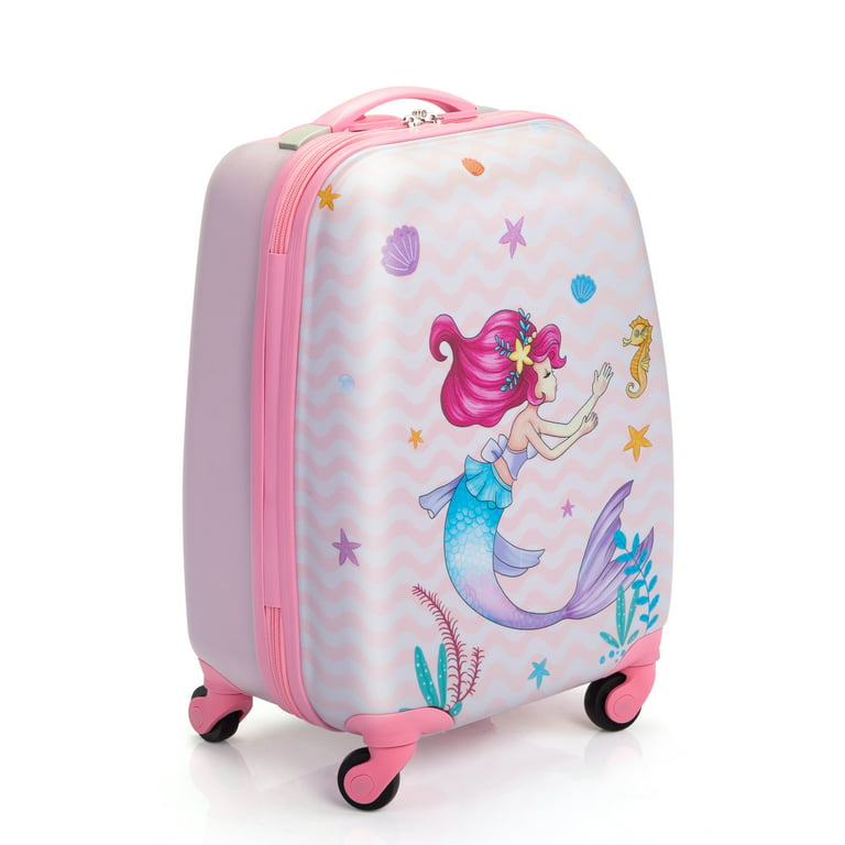 Children Lovely Rolling Luggage Set Women Trolley Suitcase Girls Pi