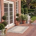 thumbnail image 3 of Safavieh Courtyard Micah Floral Indoor/Outdoor Area Rug, Sand/Gray, 4' x 5'7", 3 of 11