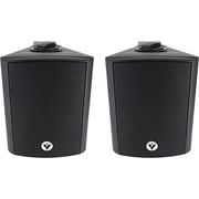 Voyz 5 1/4" Black Architectural Speakers Wall Speakers 70V 100V- Pair of 2 Indoor and Outdoor Speakers 2-Way Passive Loudspeakers | Water Resistant | Full Range Dynamic Speakers | Wall Mounted