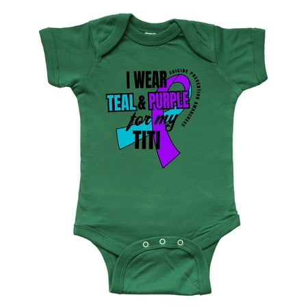 

Inktastic Suicide Prevention I Wear Teal and Purple for My Titi Gift Baby Boy or Baby Girl Bodysuit