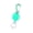 Green, variant on Heavy Duty Retractable Pull Badges Steel Wire Rope Buckles Key Holder Retractable Keychain Badges Holder Easy to Use