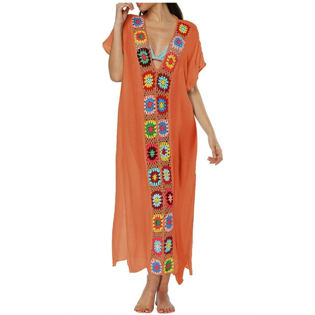 Robe d'Été Ample pour Femmes Kimono Fluide Cardigan Ouvert Robe Aguichant Blouse Imprimée Robe Longue Ample Cardigan Ouvert pour Femmes Robe Longue d'Été pour Femmes