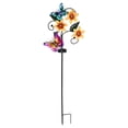 thumbnail image 2 of Estaca de jardín solar con lámpara de hierro y diseño de mariposa, luz decorativa para exteriores en jardín, patio, macizo de flores, resistente a la intemperie, 81.5 cm, 2 of 9
