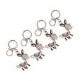 thumbnail image 2 of Donkey Keychain, Environmentally Friendly Zinc Alloy Exquisite Stable Link Keychain Pendant Czech Rhinestone 4 Pcs  For Decoration, 2 of 8