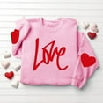 thumbnail image 5 of Felirenzacia Big and Tall Women’s Valentine Pullover Sweet Heart Design Cozy Casual Everyday Top, Pink,XS, 5 of 5