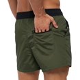 thumbnail image 2 of Bañador para hombre, bañador de secado rápido para hombre, bañador sólido, pantalones cortos deportivos con bolsillos traseros con cremallera, 2 of 7