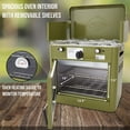 thumbnail image 7 of Hike Crew Camping Oven & Stove 2-Burner Portable Propane Cooker with Igniter Thermometer Carry Bag Green, 7 of 7