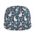 thumbnail image 2 of Balery Baseball Cap Flat Bill Hats for Men Adjustable Size for Running Workouts and Outdoor Activities All Seasons Dad Hat(Cute Rabbit Floral ), 2 of 9