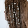 thumbnail image 4 of 28 pieces hair beads spiral coils dreadlock beads braids rings clips metal cuffs hair jewelry hair wraps accessories snake hair clips, 4 of 5