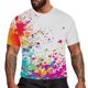 thumbnail image 4 of Playeras De Compresión Para Hombre, Camiseta De Manga Corta Con Estampado Digital 3D, Informal, A La Moda, De Verano, 4 of 4
