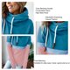 thumbnail image 5 of Sudadera con capucha de cuello alto informal para mujer Sudadera con cordón de cuello alto Sudadera con capucha de manga larga ANGGREK Otros, 5 of 5