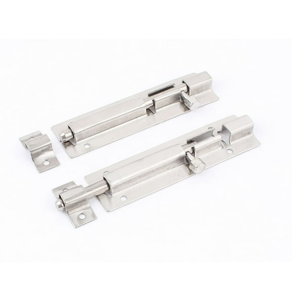 Uxcell 4" Length Stainless Steel Door Gate Latch Sliding Lock Barrel Bolt 2pcs
