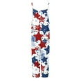thumbnail image 4 of Tnhcen Women's 4th of July Print Spaghetti Strap Romper – High Waisted Wide Leg Independence Day Jumpsuit with Pockets Stretchy Casual Holiday Outfit S-3XL, 4 of 5