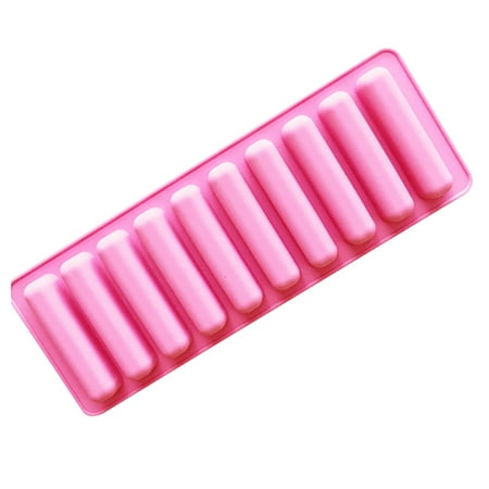 

VEAREAR Chocolate Mould High Temperature Resistance Easy Demoulding 10 Grids Reusable Stick Shape Make Biscuits Non-Stick Smooth Ice Cube Mould for Bakery