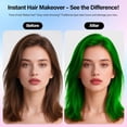 thumbnail image 2 of Hair Color Spray Temporary Hair Color Dye Spray, One-Time Use Hair Dye Washable Hair Wax Non-Sticky, Natural Hair Color Wax for Cosplay Party DIY Christmas Halloween Kids Women Men(Green, 3.4Oz), 2 of 10