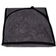 thumbnail image 1 of Toalla de baño para perros y mascotas, toallas de ducha para gatos súper absorbentes y de fácil secado con bolsillo (gris), 1 unidad, 1 of 3