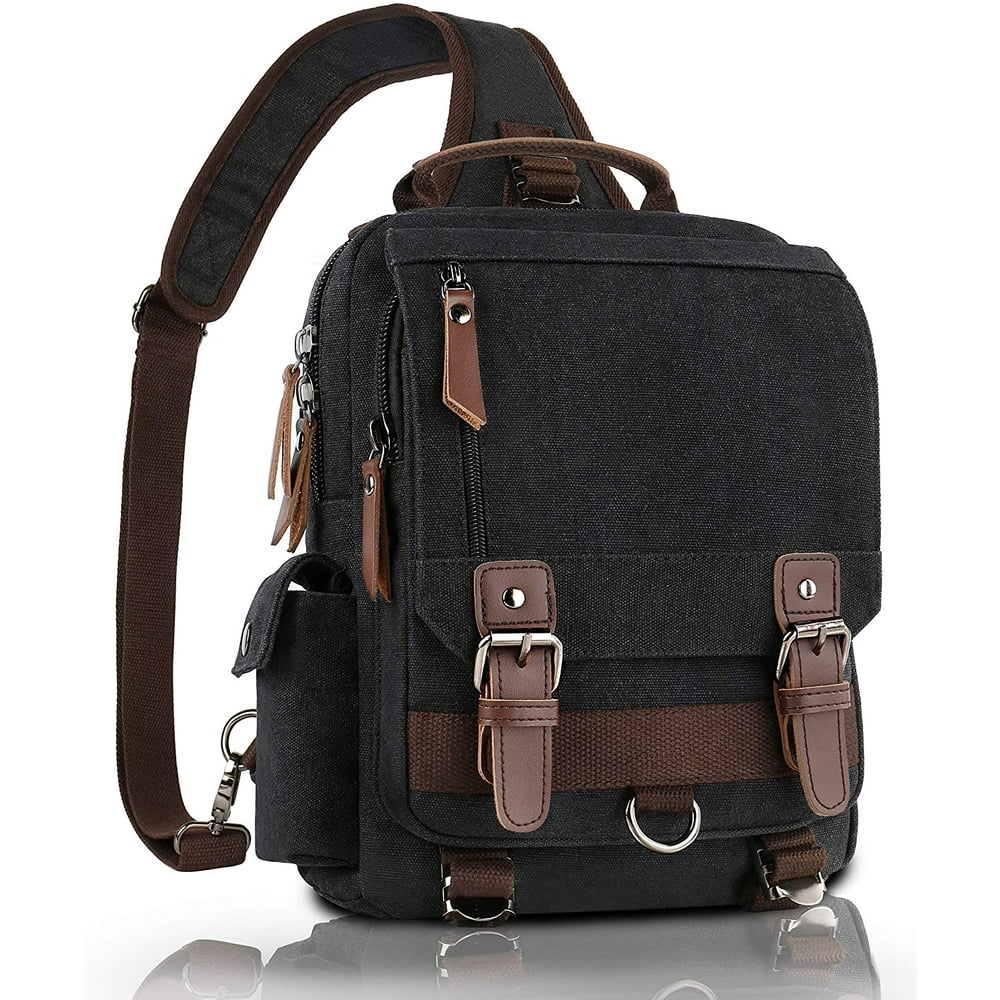 Matein - Messenger Bag for Men, Canvas Shoulder Backpack Travel ...