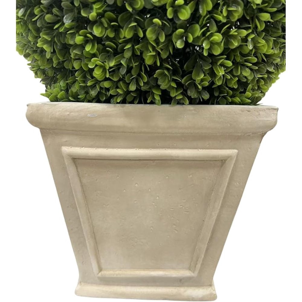Holaki 23" Artificial Plant Topiary Ball, Ball Topiary in Square Pot for Home Office Outdoor and Indoor Decor Porch Plants