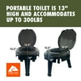 thumbnail image 4 of Ozark Trail 14.5in Folding Portable Camp Toilet with 1 gal Capacity for Outdoor Activities, 4 of 14