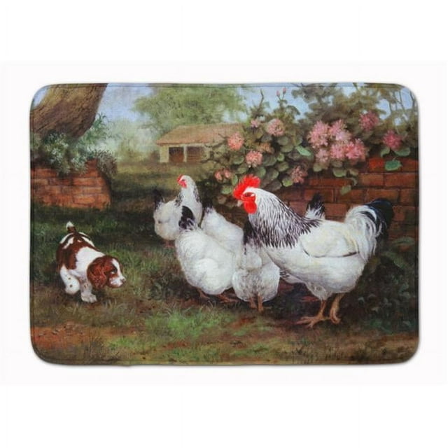 Carolines Treasures HEH0003RUG Chickens, Hens & Puppy Machine Washable Memory Foam Mat