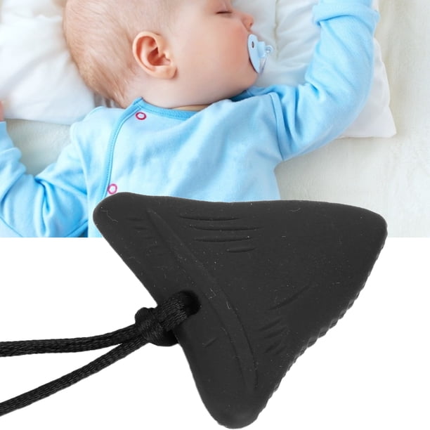 Collar para morder para bebés, collar de silicona para la dentición, collar para la dentición de bebés, juguete para morder para niños autistas, compacto y ligero