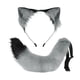 thumbnail image 1 of Disfraz de gato para cosplay, conjunto de orejas y cola de gato para decoración de fiestas de cosplay de anime, regalos Gris, 1 of 8