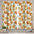 thumbnail image 2 of Ambesonne Tangerine Valance & Curtain, Vintage Oranges Leaves, 55"x30", Pale Green Orange, 2 of 6