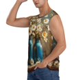 thumbnail image 3 of Fotbe Rustic Daisy Mason Jars Men's Camiseta sin Mangas Estampada para Hombres, Playera Casual para Gimnasio, Entrenamiento, Playa-Large, 3 of 7